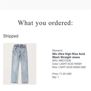 90s Ultra High Rise Acid Wash Straight Jeans